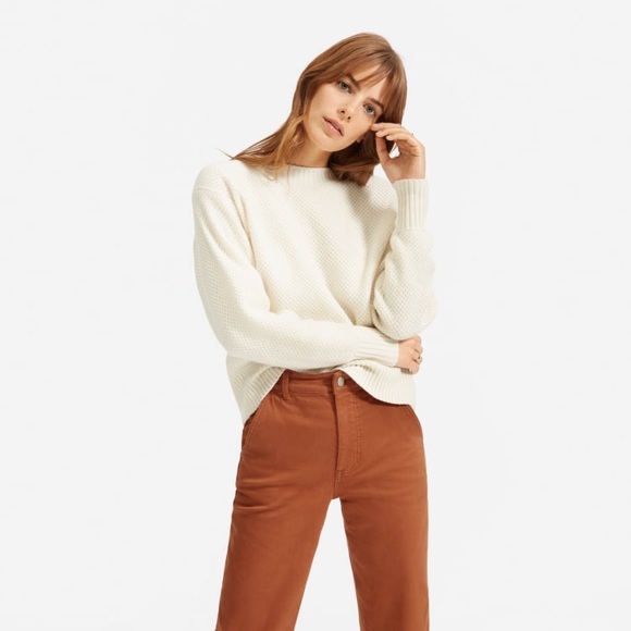 Everlane The Straight Leg Crop Cocoa Brown Jeans Size 6 - Picture 2 of 11